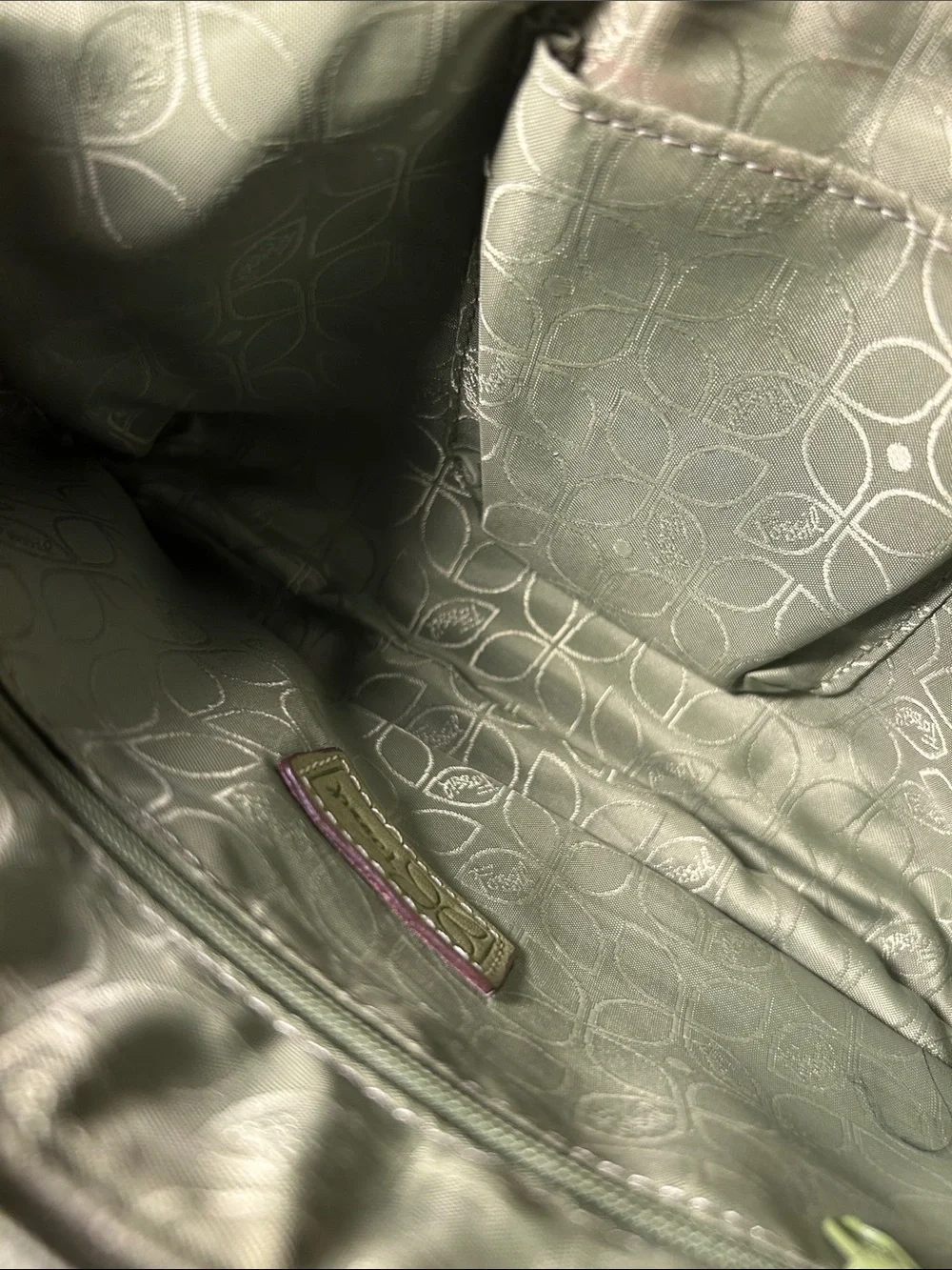 Fossil Olive Leather Crossbody Shoulder Bag